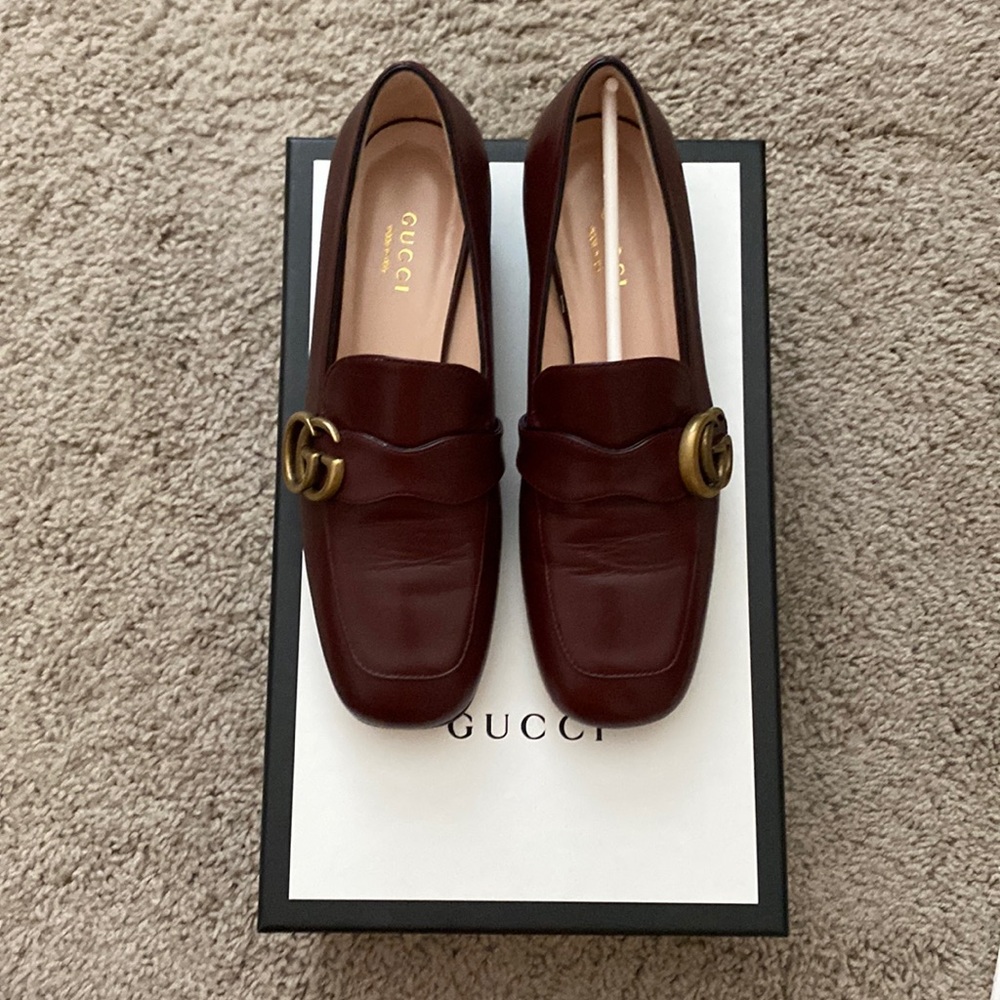 Gucci Bordeaux Loafer Pump 35.5 Flats